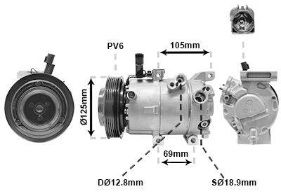 VAN WEZEL Kompressor,kliimaseade 8301K707